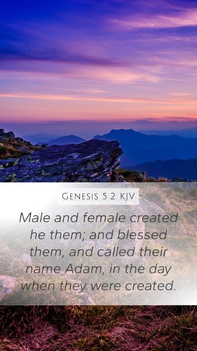 Genesis 5:2 Explained