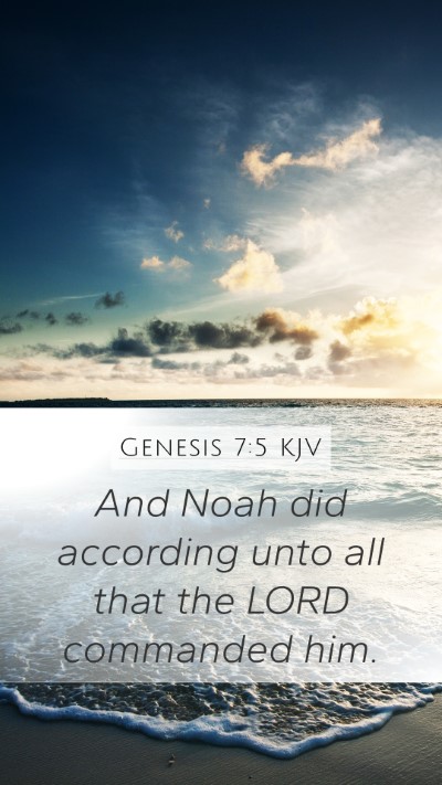 Genesis 7:5 Explained