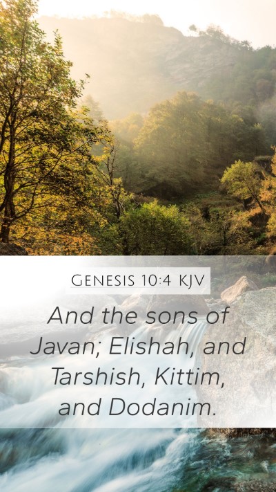 Genesis 10:4 Explained