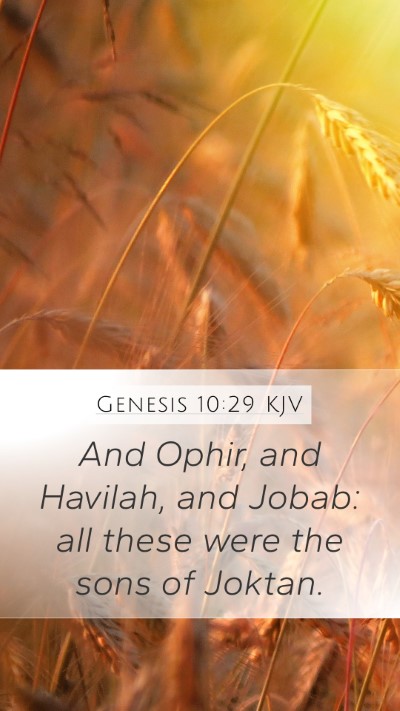 Genesis 10:29 Explained