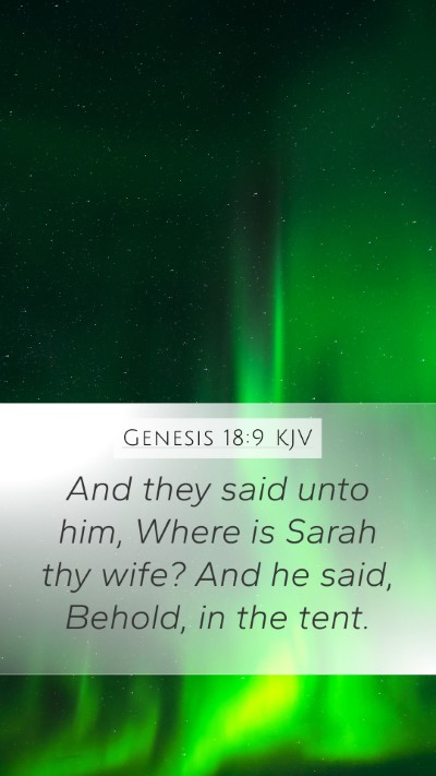 Genesis 18:9 Explained