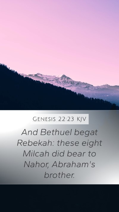 Genesis 22:23 Explained