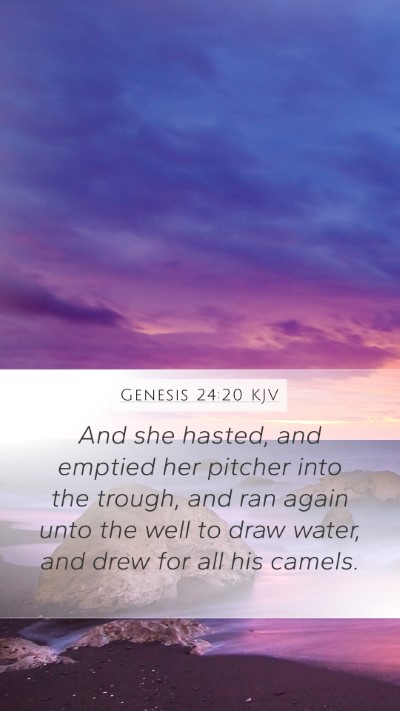 Genesis 24:20 Explained