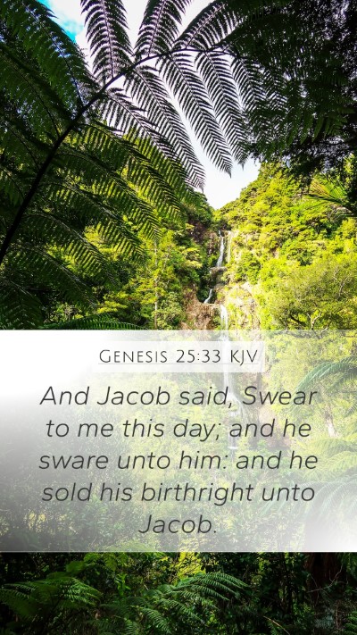 Genesis 25:33 Explained