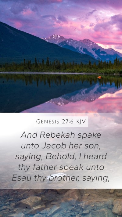 Genesis 27:6 Explained