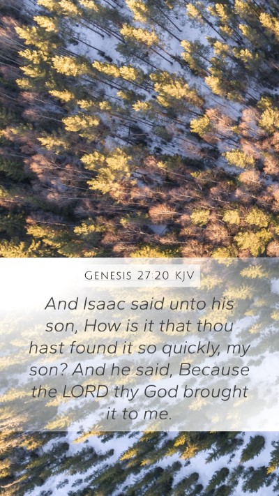 Genesis 27:20 Explained