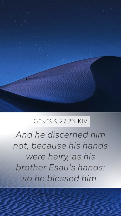 Genesis 27:23 Explained