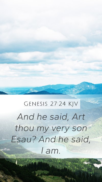 Genesis 27:24 Explained