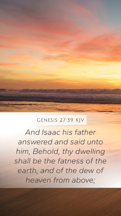 Genesis 27:39 Explained