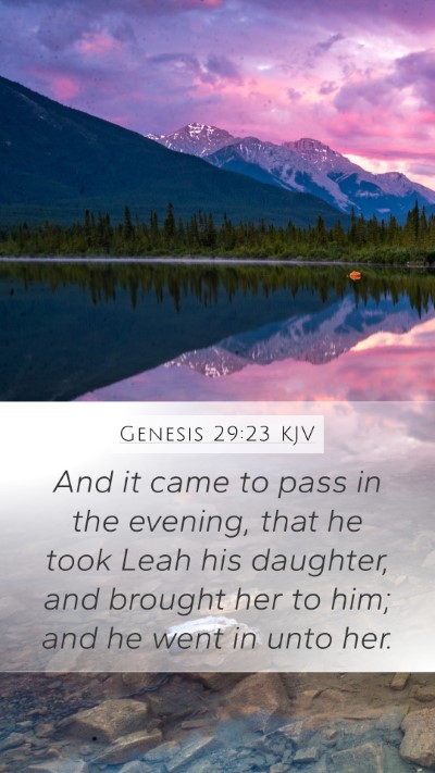 Genesis 29:23 Explained