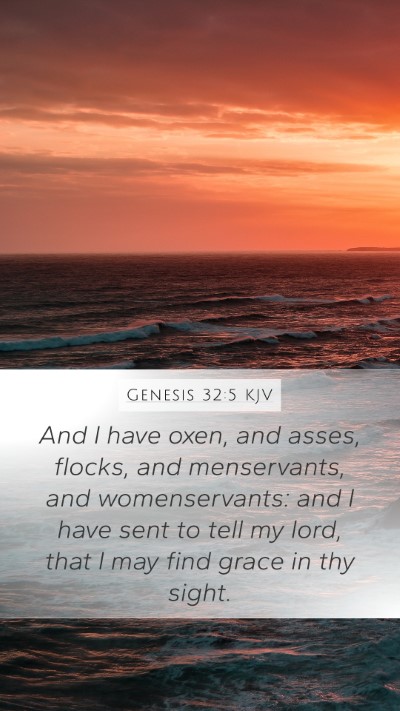 Genesis 32:5 Explained