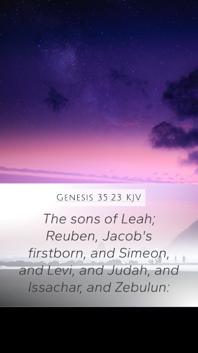 Genesis 35:23 Explained