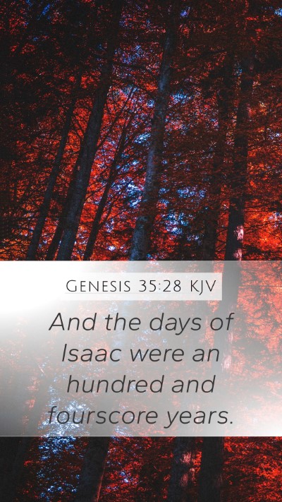 Genesis 35:28 Explained