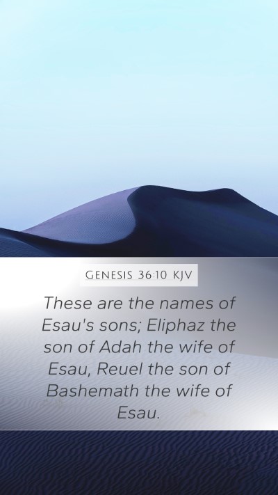 Genesis 36:10 Explained