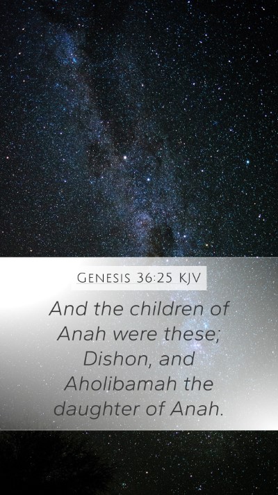 Genesis 36:25 Explained