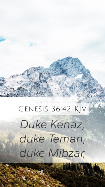 Genesis 36:42 Explained