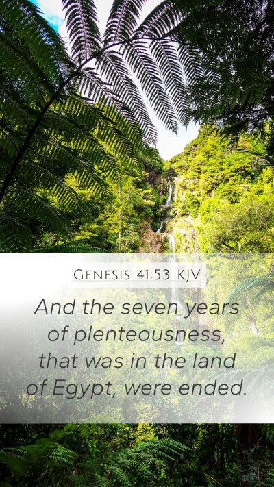 Genesis 41:53 Explained