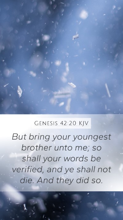 Genesis 42:20 Explained