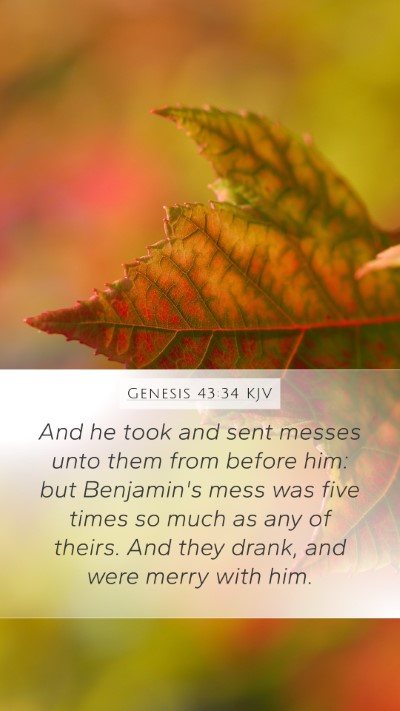 Genesis 43:34 Explained