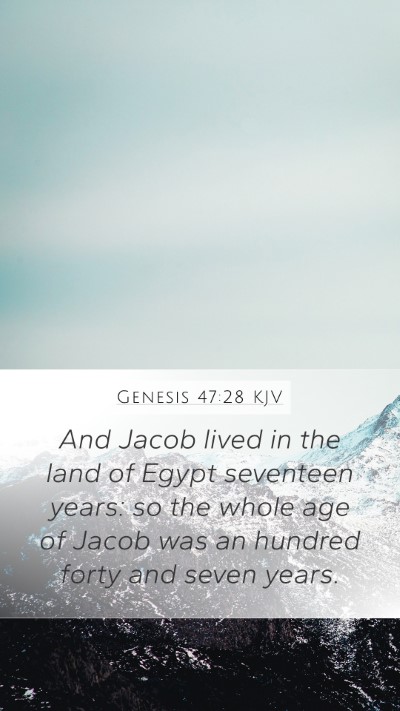 Genesis 47:28 Explained