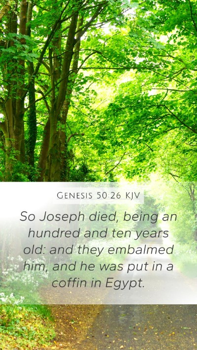 Genesis 50:26 Explained