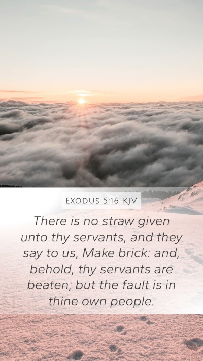 Exodus 5:16 Explained