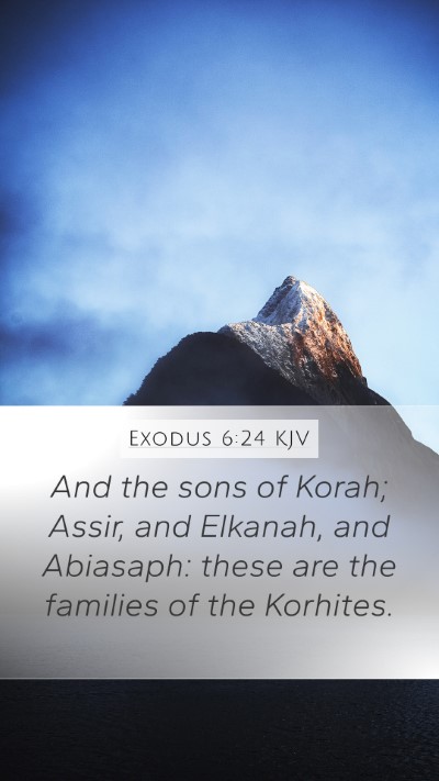 Exodus 6:24 Explained