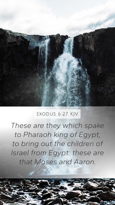 Exodus 6:27 Explained