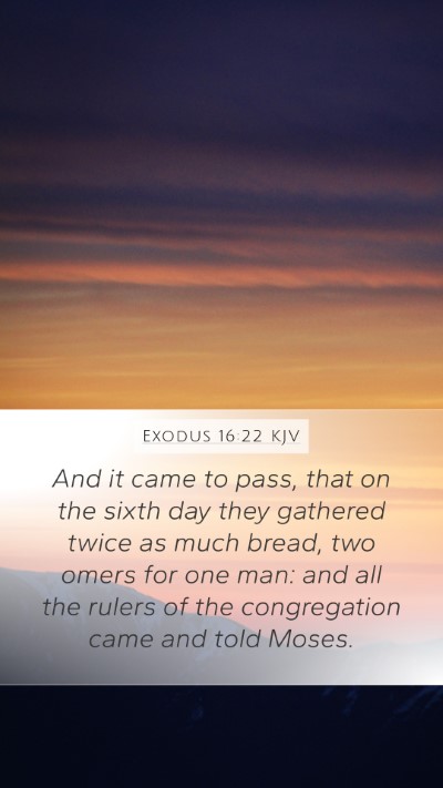 Exodus 16:22 Explained