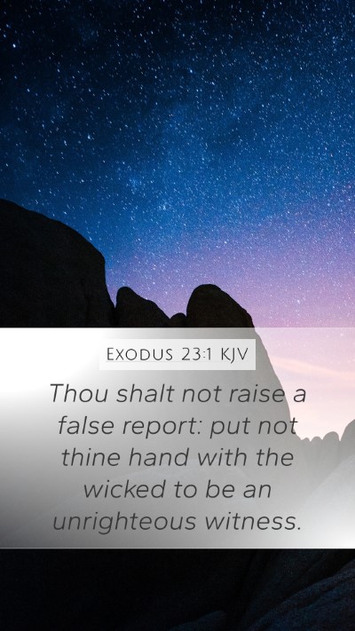 Exodus 23:1 Explained