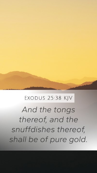 Exodus 25:38 Explained