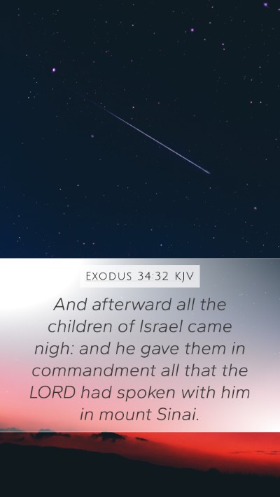 Exodus 34:32 Explained