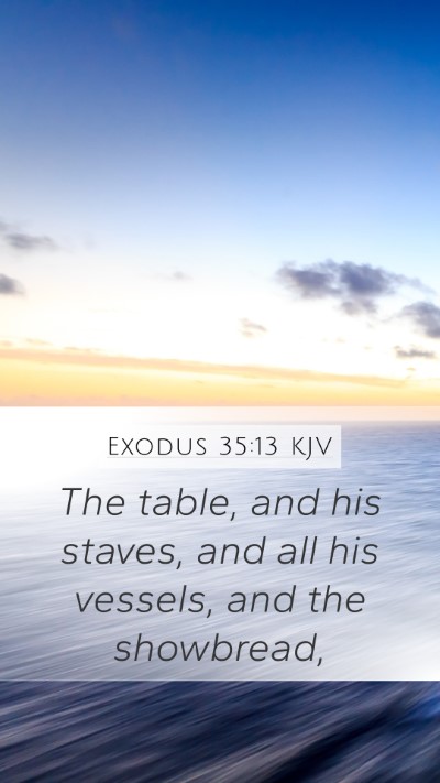 Exodus 35:13 Explained