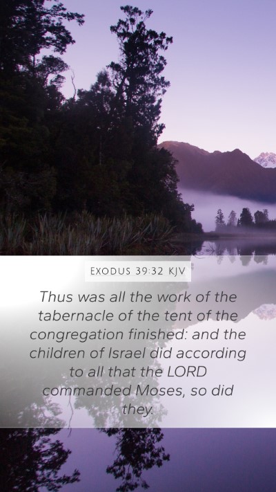 Exodus 39:32 Explained