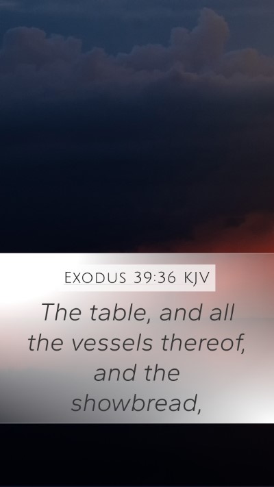 Exodus 39:36 Explained