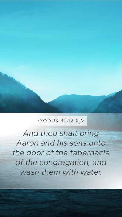 Exodus 40:12 Explained