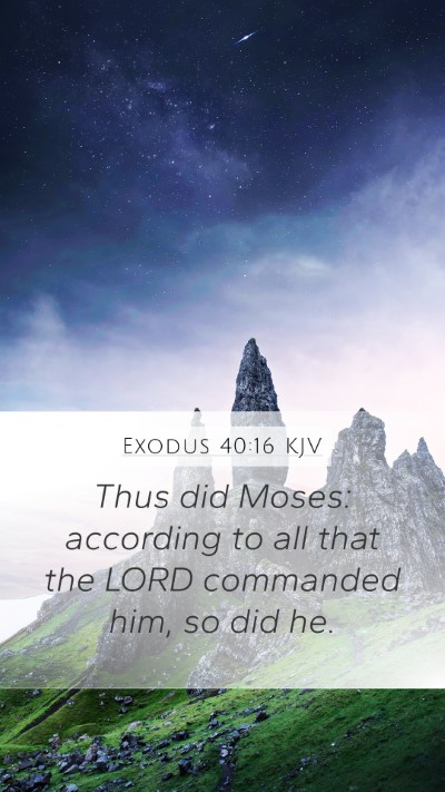 Exodus 40:16 Explained