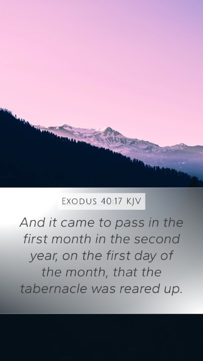 Exodus 40:17 Explained