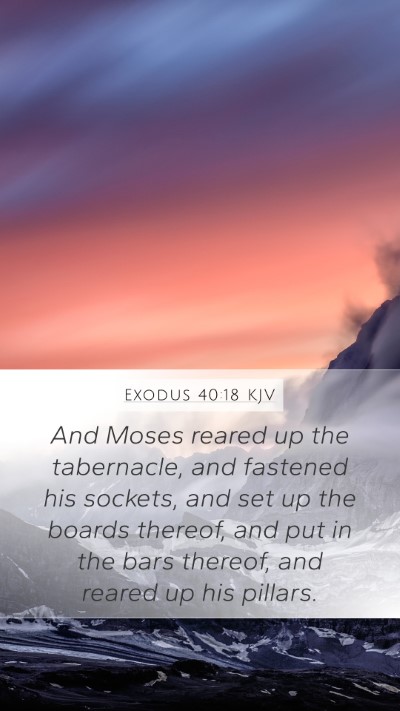 Exodus 40:18 Explained