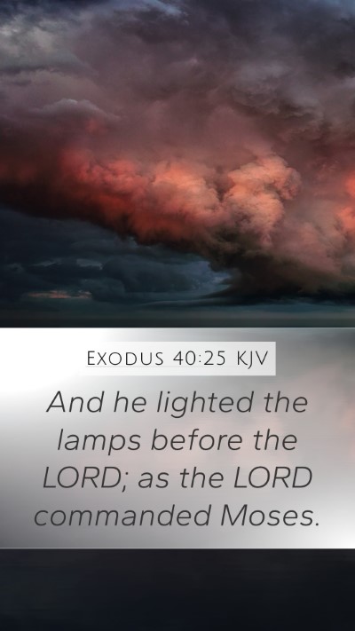 Exodus 40:25 Explained