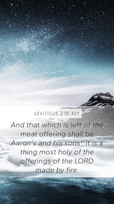 Leviticus 2:10 Explained