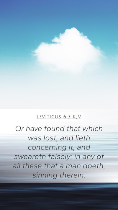 Leviticus 6:3 Explained