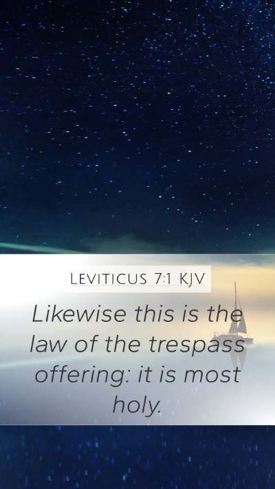 Leviticus 7:1 Explained