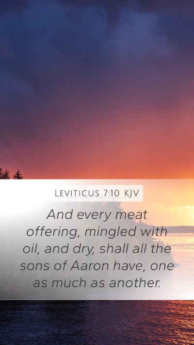 Leviticus 7:10 Explained