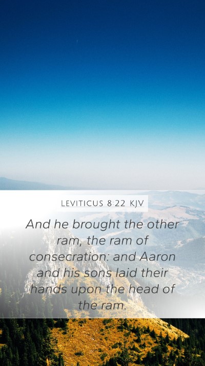 Leviticus 8:22 Explained