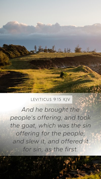 Leviticus 9:15 Explained