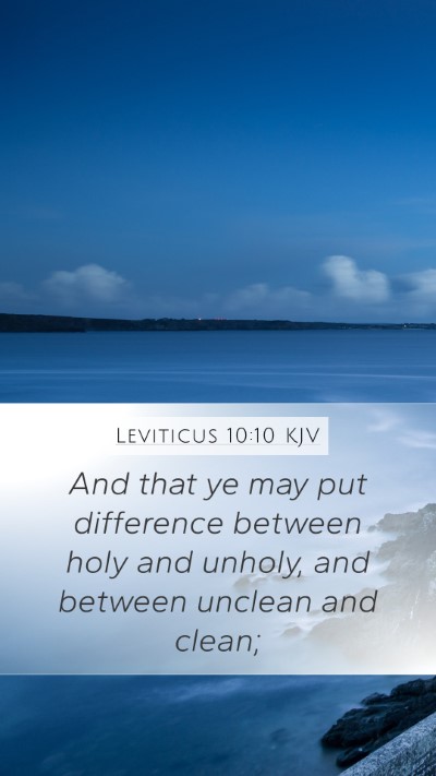 Leviticus 10:10 Explained