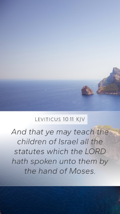 Leviticus 10:11 Explained