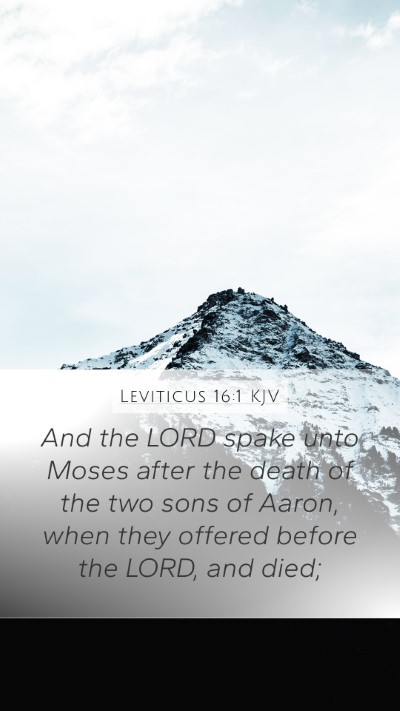 Leviticus 16:1 Explained