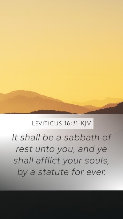 Leviticus 16:31 Explained